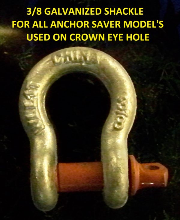 ANCHOR SAVER CROWN EYE  3/8" Galv Shackle