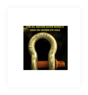 ANCHOR SAVER CROWN EYE 3/8″ Galv Shackle